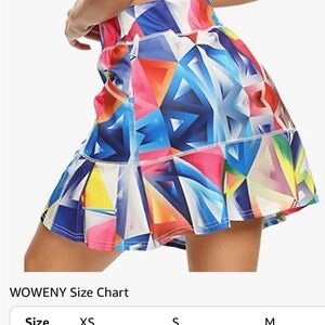 NWT Golf ⛳️ Zumba cycling tennis active Geometric Skater Skort